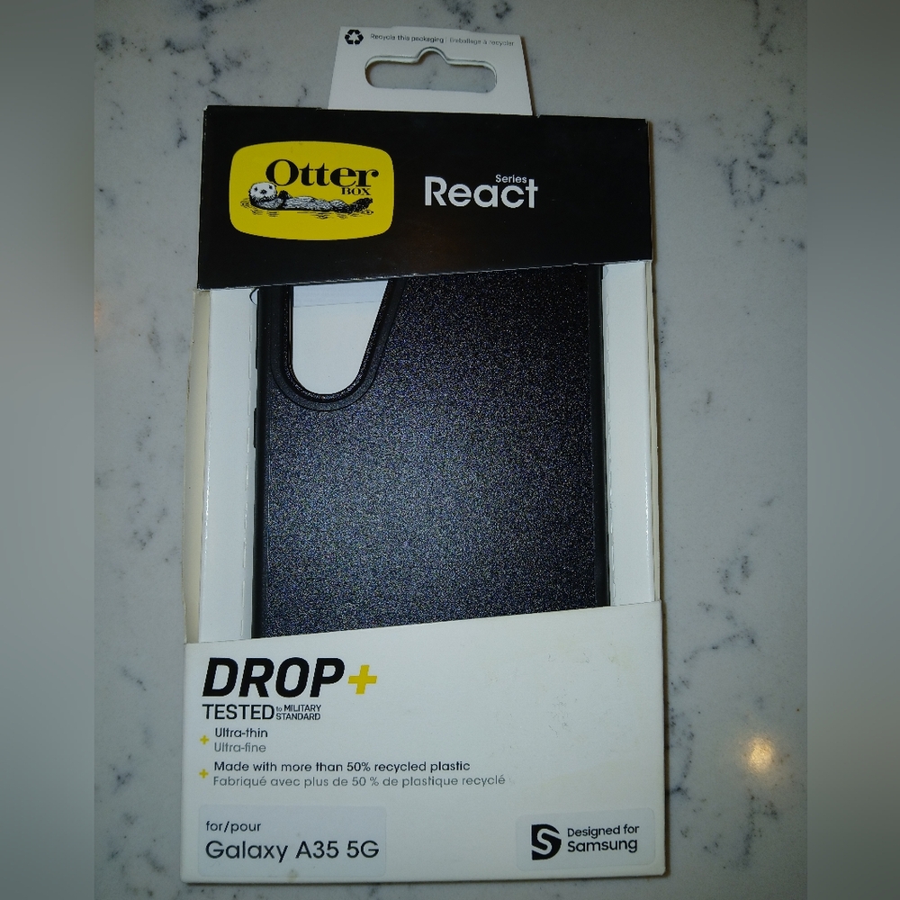 OtterBox React Series For Samsung Galaxy A35 5G Phone Black Case